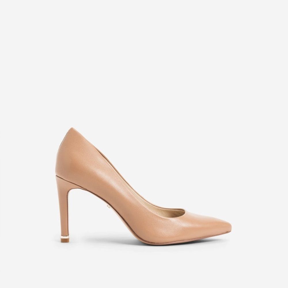 Kenneth Cole‎ RILEY 85 LEATHER HEEL WITH REBOUND size 8 latte NWT in box